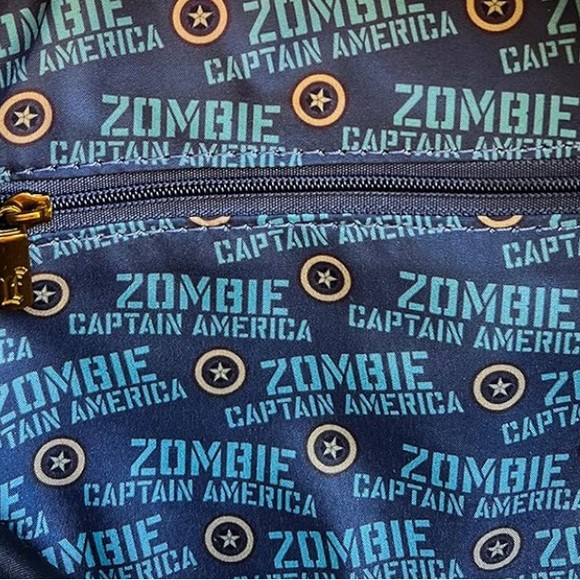 NWT What If Zombie Captain America Glow in the Dark Loungefly mini backpack - Picture 9 of 9